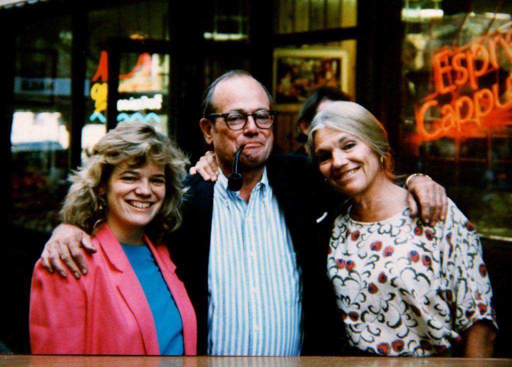 Faith, right, with daughter Maria and husband Jim, in 1992