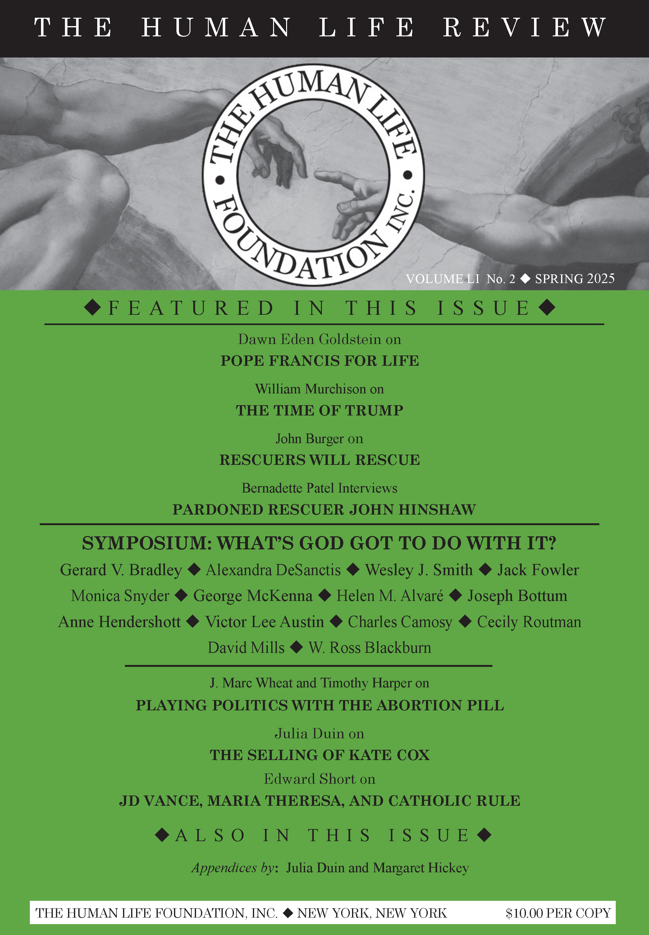 The Human Life Review SPRING 2025 - The Human Life Review